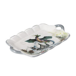 Блюдо сервировочное Доляна «Дракоша», 23×14×3 см, белое