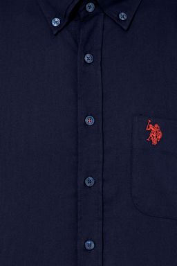 U. S. Polo Assn Мужская темно-синяя рубашка с коротким рукавом - U.s. polo assn фото 6