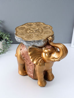 Фигура-подставка "Слон" бронза, 35х40х25 см