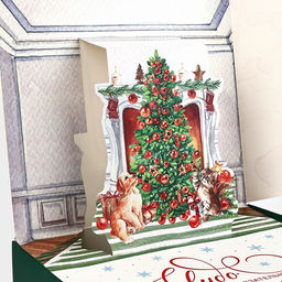 Подарочная коробка новогодняя складная Уютный Новый год, 26?26?8 см