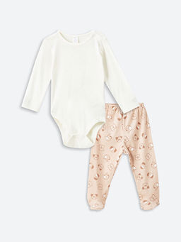 Uzun Kollu Basic Erkek Bebek ??t??tl? Body ve Pantolon 2li Tak?m