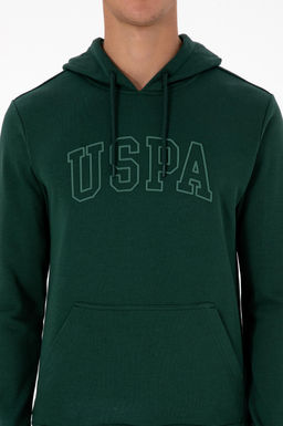 Erkek Regular Fit Kap__onlu Koyu Ye_il Basic Sweatshirt - U.s. polo assn фото 6