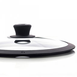 Крышка стеклянная д28см, жаропрочное стекло, силиконовый обод, силиконовая ручка, пароотвод, TalleR (Китай) - Домашняя мода фото 2