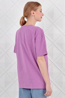 Арт. 3736 Футболка женская 42-52 (6 шт) Цвет:помада - Калинка фото 9