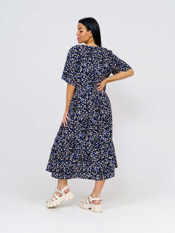 Платье женское, цвет черный синий