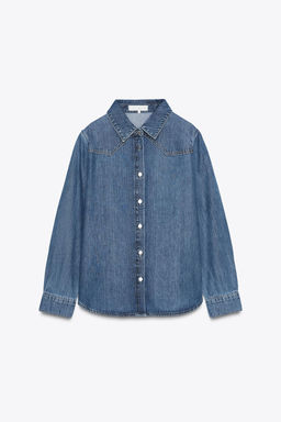 Z1975 FLUID DENIM SHIRT - Zara фото 5