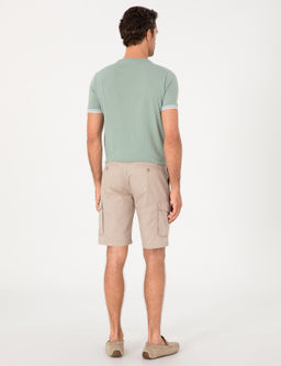 Bej Comfort Fit %100 Pamuk Bermuda _ort - Cacharel фото 4