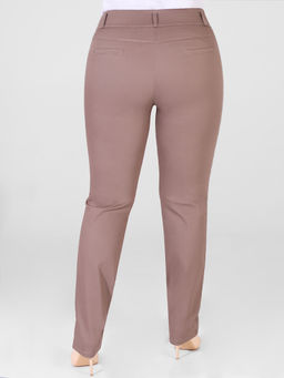 Брюки больших размеров коричневые летние женские - Almond фото 8