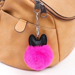 Цена за 2 шт. Брелок для ключей на кольце Пушистик. Котик, на сумку, рюкзак, d=7 см, МИКС - Simaland фото 2