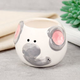 Кашпо 8х8х6,5 см Животные / WN32 /уп 6/96/ цветное - Галеонтрейд фото 4