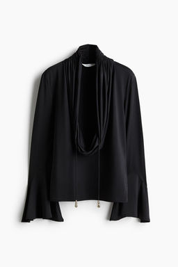 Top de punto con escote drapeado - H&m фото 5