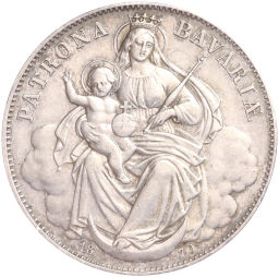 Монета 1 талер 1870 года Бавария