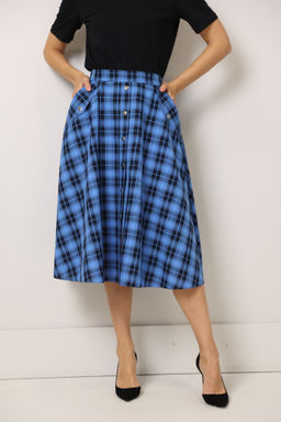 Юбка-трапеция на пуговицах - Looklikecat фото 2