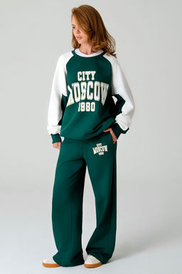 Арт. 2-541 Костюм женский с брюками 44-50 (4 шт) Цвет:изумруд,белый - Калинка фото 20