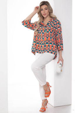 Рубашка Антария коралл Б10080 - Lt collection фото 4