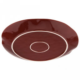 Роза Джульетта Тарелка мелкая фарфоровая 250х233х24мм, ассиметричная форма, терракотовый, в коробке (Китай) - Домашняя мода фото 4