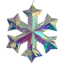 ULD-R512 3АА SNOWFLAKE Светильник декоративный Снежинка, на батарейках 3AA (не в/к). 100 светодиодов. Белый свет. Цвет корпуса радужный. TM Uniel