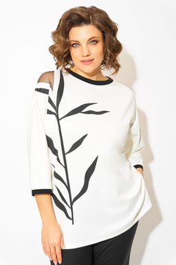Туника Liliana 1495 бело-черный