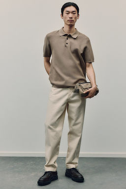 Polo en punto texturizado Regular Fit - H&m фото 8