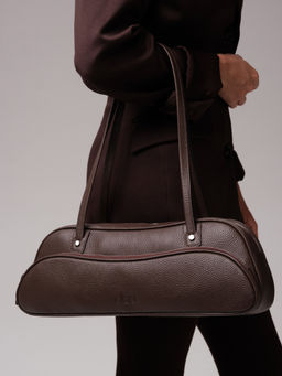 Кожаная сумка Roxy DBR 31186 коричневый торф  фото 5