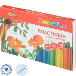 Пластилин клас.Комус Класс(№1 School)Color Pics наб.18 цв,360г,СО СТЕКОМ  фото 2