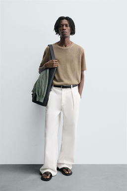 STRUCTURED KNIT T-SHIRT