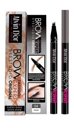 Alvin Dor P-10 Лайнер для бровей Brow Tattoo тон 04 Granite 7мл в коробке