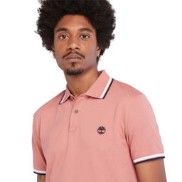 Поло Timberland Polo Millers River Tipped Pique Slim розовая  фото 4