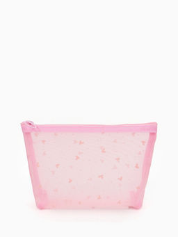 Косметичка женская Little love, с рисунком, на молнии, чёрная