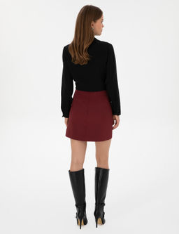 Bordo A Kesim Dokuma Etek - Pierre cardin фото 4