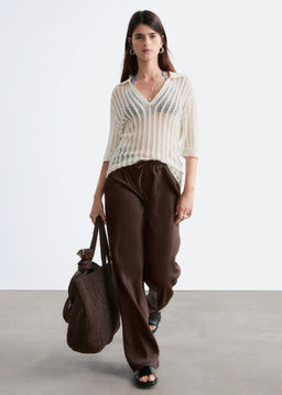 Pantalones de sarga con cord?n de ajuste - H&m фото 9