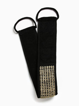 Подарочный набор «На удачу», гель для душа во флаконе виски, чёрный и мочалка лента, Чистое счастье