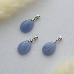 Кулон из голубого Агата