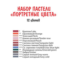 VISTA-ARTISTA Набор пастели портретные цвета VAPP 12 цв