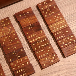 Игра настольная «Домино», 25×7.5×5 см, дерево шишам