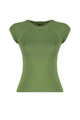 Trendyolmilla Beyaz Ay Kol Fitted/Vucuda Oturan Esnek Orme Bluz TWOSS24BZ00088  фото 14