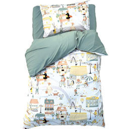 Постельное белье Этель 1,5 сп Fantastic town 143х215 см, 150х214 см, 50х70 см -1 шт