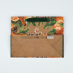 Цена за 2 шт. Пакет подарочный новогодний крафтовый «С Новым годом», MS 18×23×10 см