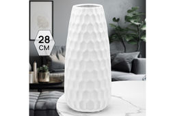 Ваза 28 см 2,5 л Соты пломбир матовая