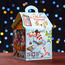 Цена за 5 шт. Подарочная коробка Ярмарка , домик 12 х 12 х 19 см - Simaland фото 2