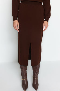 Kahverengi Bal?kc? Yaka Etekli Triko Alt-Ust Tak?m TWOAW24AU00035 - Trendyolmilla фото 6