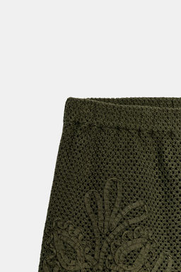 SHORTS COMBINADOS CROCHET / Khaki - Zara фото 9