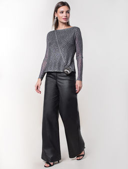 Блузка из сетки на подкладе из тонкой вискозы - Vilatte фото 5