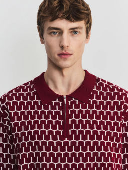 Джемпер поло из жаккарда ZR2605043305-70 / Zarina