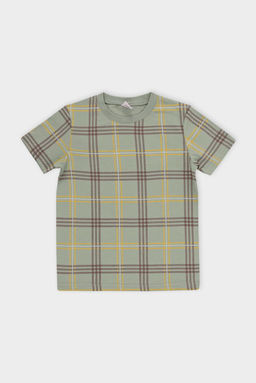 КБ 302623/милитари,текстильная клетка фуфайка дет