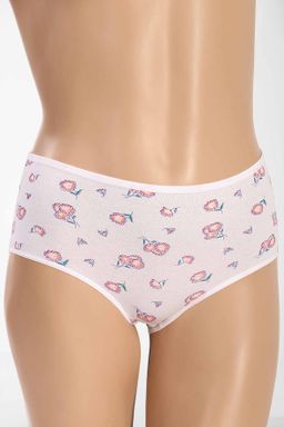 Трусы женские больших размеров белые с цветами