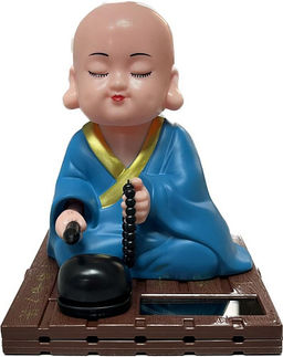 Фигурка Будда 8-10см на солнечной батарейке символ финансового благополучия - Сандаловый дом фото 2