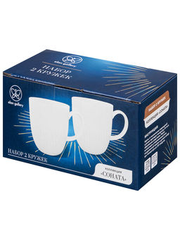 Набор кружек 2 пр. 350 мл 12,5*9*9 см Соната, фарфор - Elan gallery фото 3