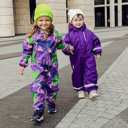 Осенний комбинезон для девочки (осень-зима), LOLLO 7050 Фиолетовый - Caimano фото 9