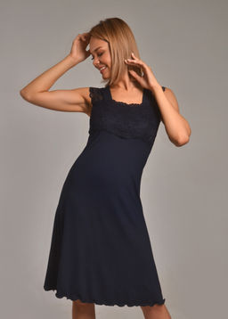 Ночная сорочка МИЛАНА (тёмно-синий №15) - Ивановская трикотажная компания фото 2